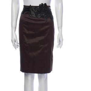 Karen Millen Satin Brown skirt
